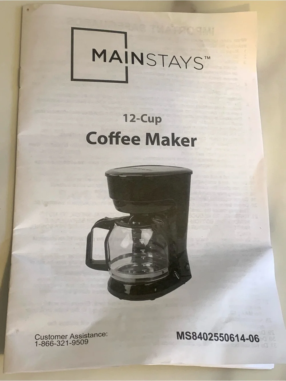 Mainstays Black 12-Cup Drip Coffee Maker W Carafe Auto Pause  Keep Warm Like New